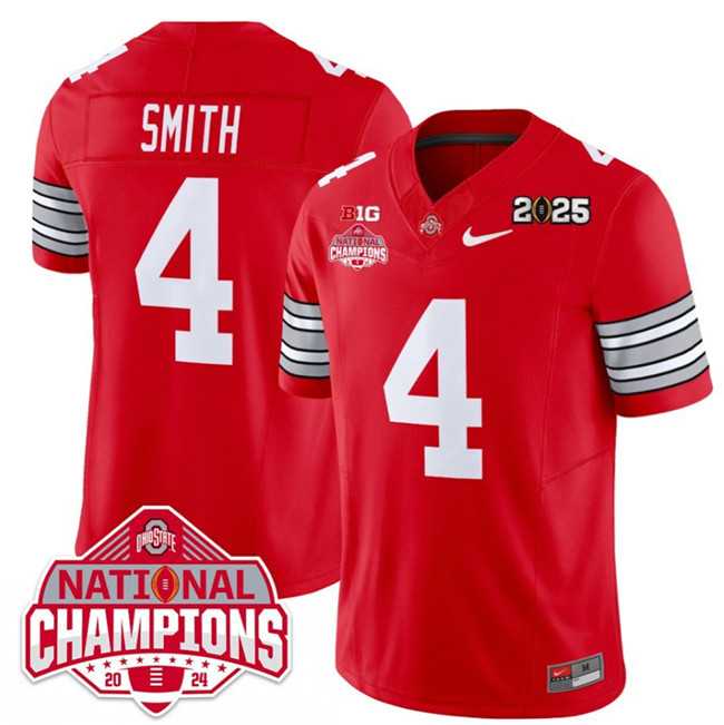 Men's Ohio State Buckeyes #4 Jeremiah Smith Red 2025 CFP Final With National Champions Patch F.U.S.E. Vapor Limited Stitched Jersey Dzhi,We sell and wholesale Men's Ohio State Buckeyes #4 Jeremiah Smith Red 2025 CFP Final With National Champions Patch F.U.S.E. Vapor Limited Stitched Jersey Dzhi on line form chian!